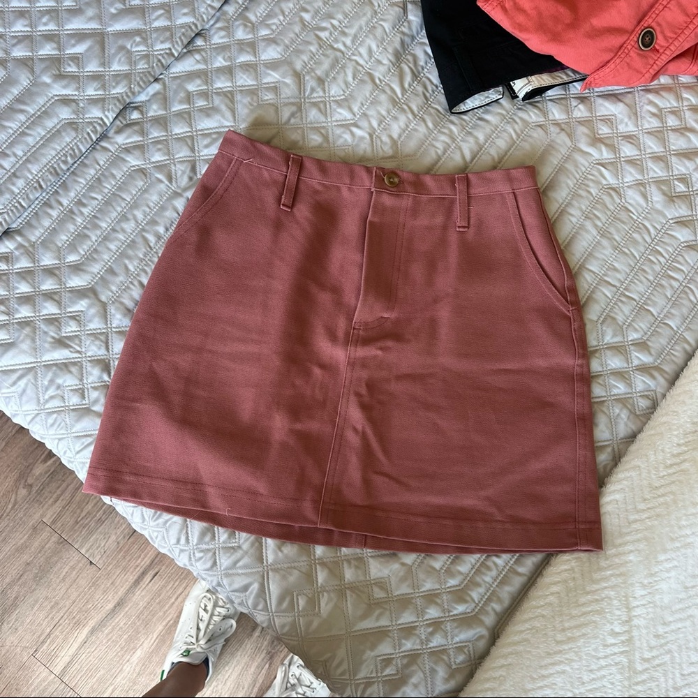 Urban outfitters peach mini skirt